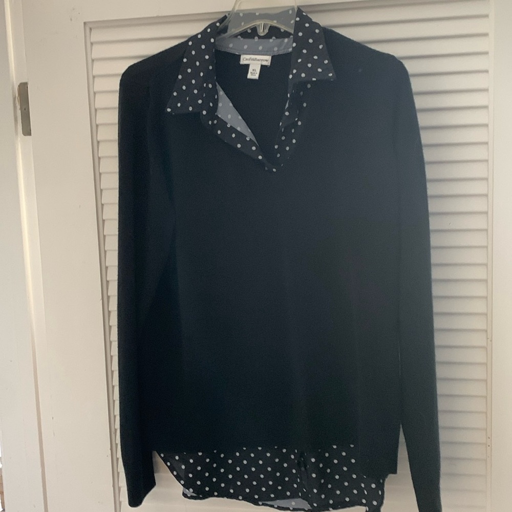 Croft & Barrow layered look trendy sweater